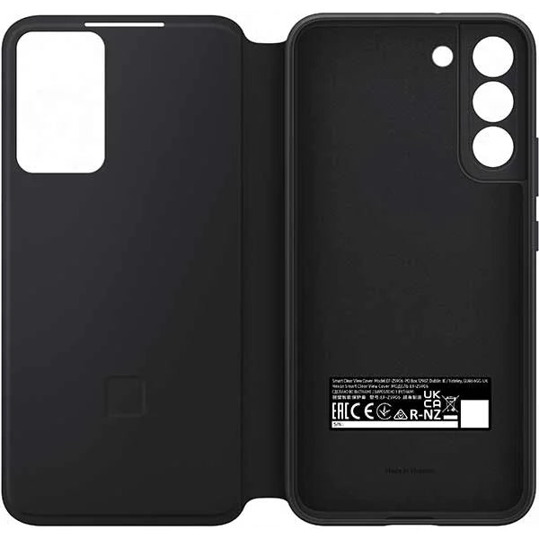 Husă originală Samsung Smart Clear View Cover pentru Galaxy S22 Plus – Negru