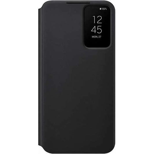 Husă originală Samsung Smart Clear View Cover pentru Galaxy S22 Plus – Negru