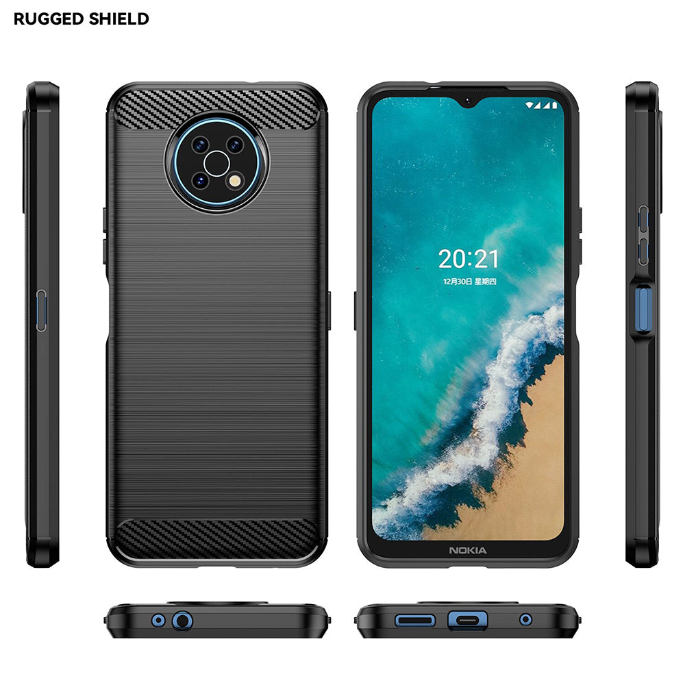 Husa nokia g50, carbon silicone, techsuit - negru