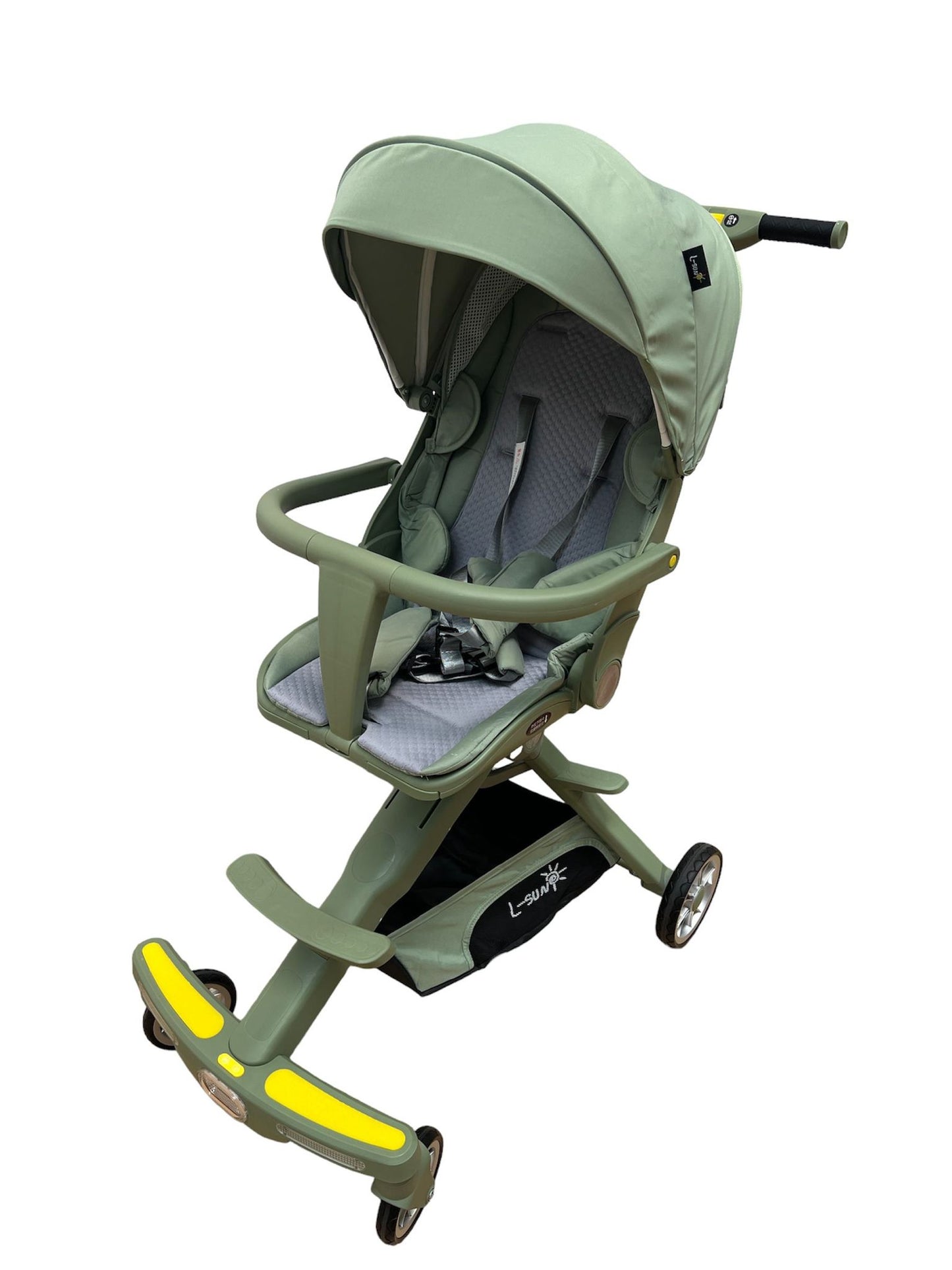 Carucior muzical pentru bebeluși compact și ușor, cu scaun reversibil si 3 pozitii de inclinare, 1-3 ani, C2