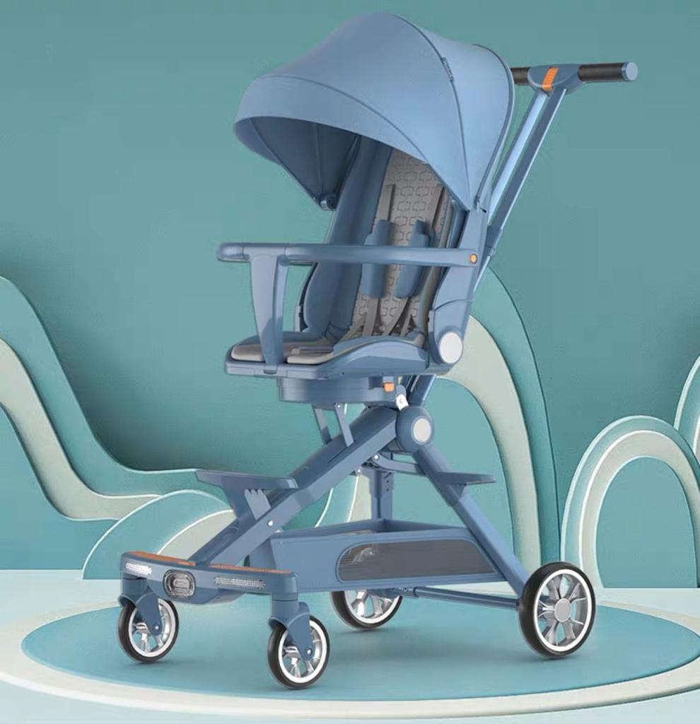 Carucior muzical pentru bebeluși compact și ușor, cu scaun reversibil si 3 pozitii de inclinare, 1-3 ani, C2