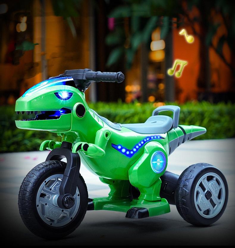 Motocicletă Dinozaur cu Acumulator 12V, 5A - Pentru Copii Aventuroși