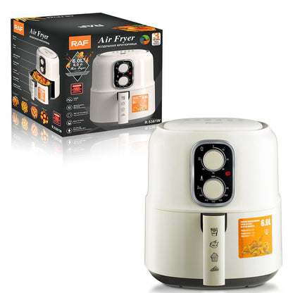 Ofertă: Air Fryer Premium Capacitate 4.8L, 1500W, Circulație Aer 360° + Set 50 de Hârtii de Copt pentru AirFryer+CADOU CARTE DE RETETE