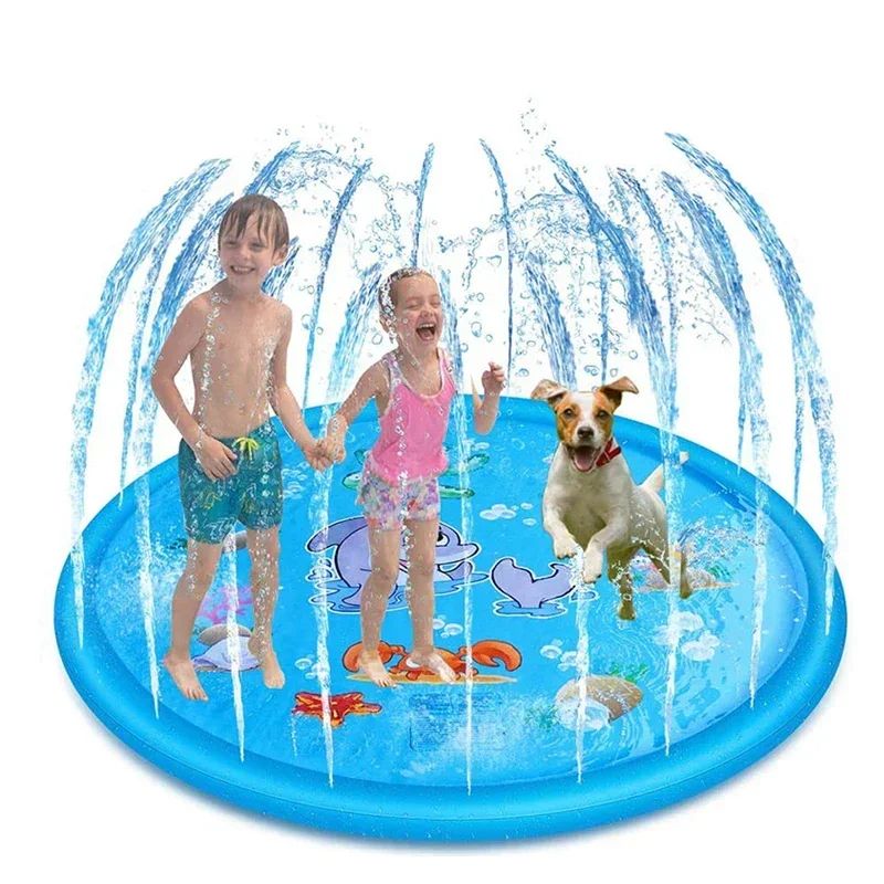 OFERTA Vara: Fântână arteziană gonflabilă, diametru 170cm + 2 Pistoale cu apă tip tub din spumă, model rățușcă
