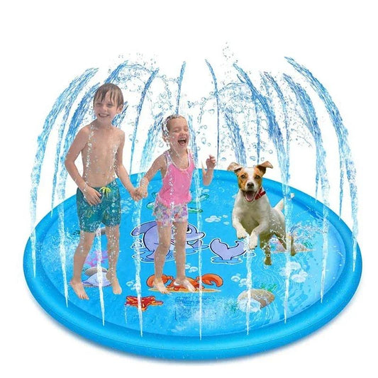 OFERTA Vara: Fântână arteziană gonflabilă, diametru 170cm + 2 Pistoale cu apă tip tub din spumă, model rățușcă