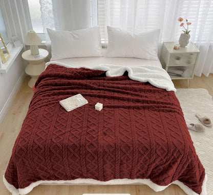 Pătură COCOLINO Groasă din Imitație de Cașmir - Moale și Călduroasă pentru Camping, Acasă sau Călătorii (200 cm x 230 cm)
