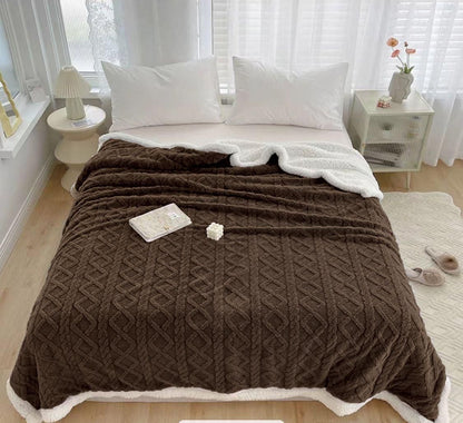 Pătură COCOLINO Groasă din Imitație de Cașmir - Moale și Călduroasă pentru Camping, Acasă sau Călătorii (200 cm x 230 cm)