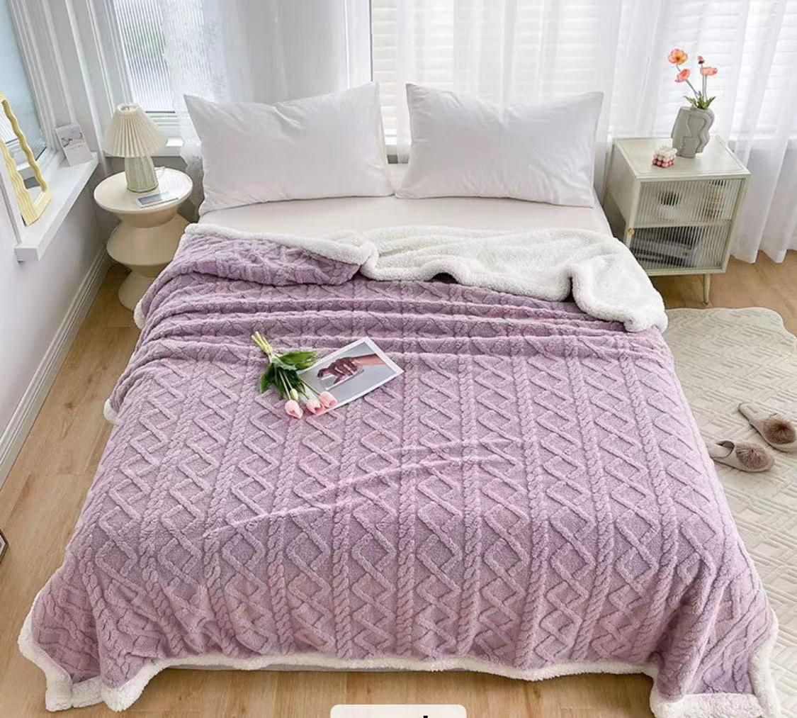 Pătură COCOLINO Groasă din Imitație de Cașmir - Moale și Călduroasă pentru Camping, Acasă sau Călătorii (200 cm x 230 cm)