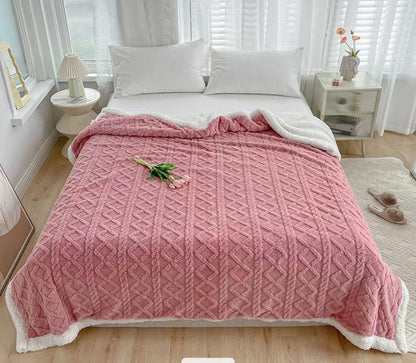 Pătură COCOLINO Groasă din Imitație de Cașmir - Moale și Călduroasă pentru Camping, Acasă sau Călătorii (200 cm x 230 cm)
