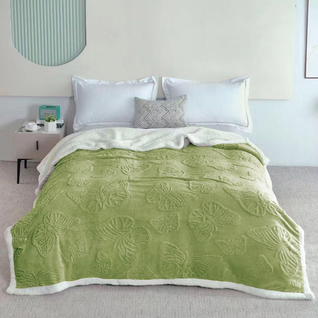 Pătură COCOLINO Butterfly Groasă din Imitație de Cașmir - Moale și Călduroasă (200 cm x 230 cm)