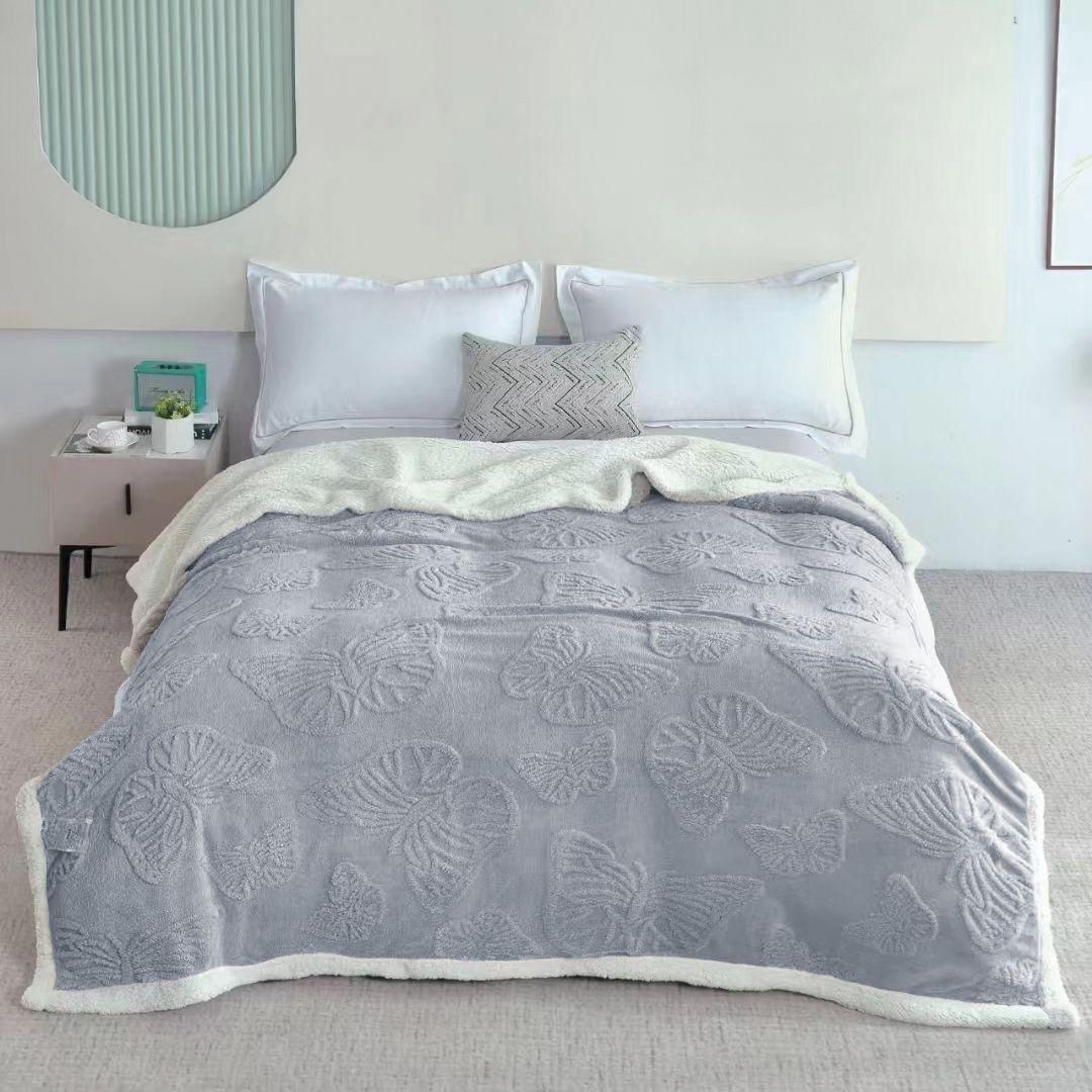 Pătură COCOLINO Butterfly Groasă din Imitație de Cașmir - Moale și Călduroasă (200 cm x 230 cm)