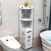 Dulap vertical pentru baie, 3 polite, 2 sertare 100x24x24 cm, alb