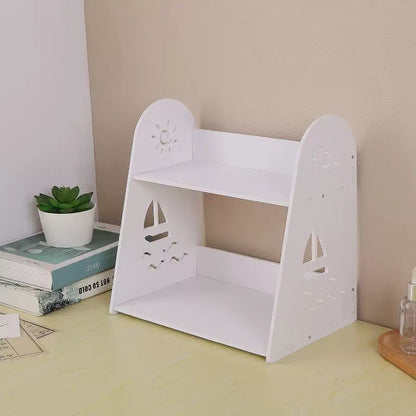 Suport de Birou Organizator pentru Machiaje, Parfumuri și Rechizite – 29x19x29 cm, cu 2 Polițe