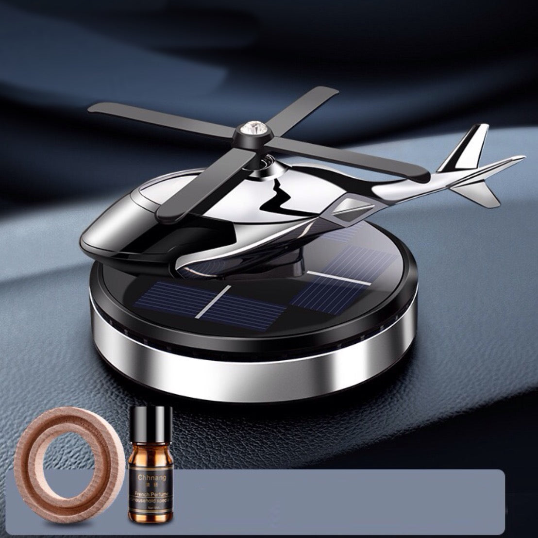 Odorizant Auto Elicopter - Cu Incarcare Solara, Baza Antiderapanta