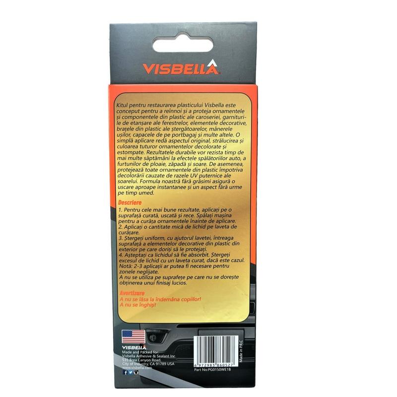Kit restaurare, lustruire si intretinere elemente din plastic, Visbella-2