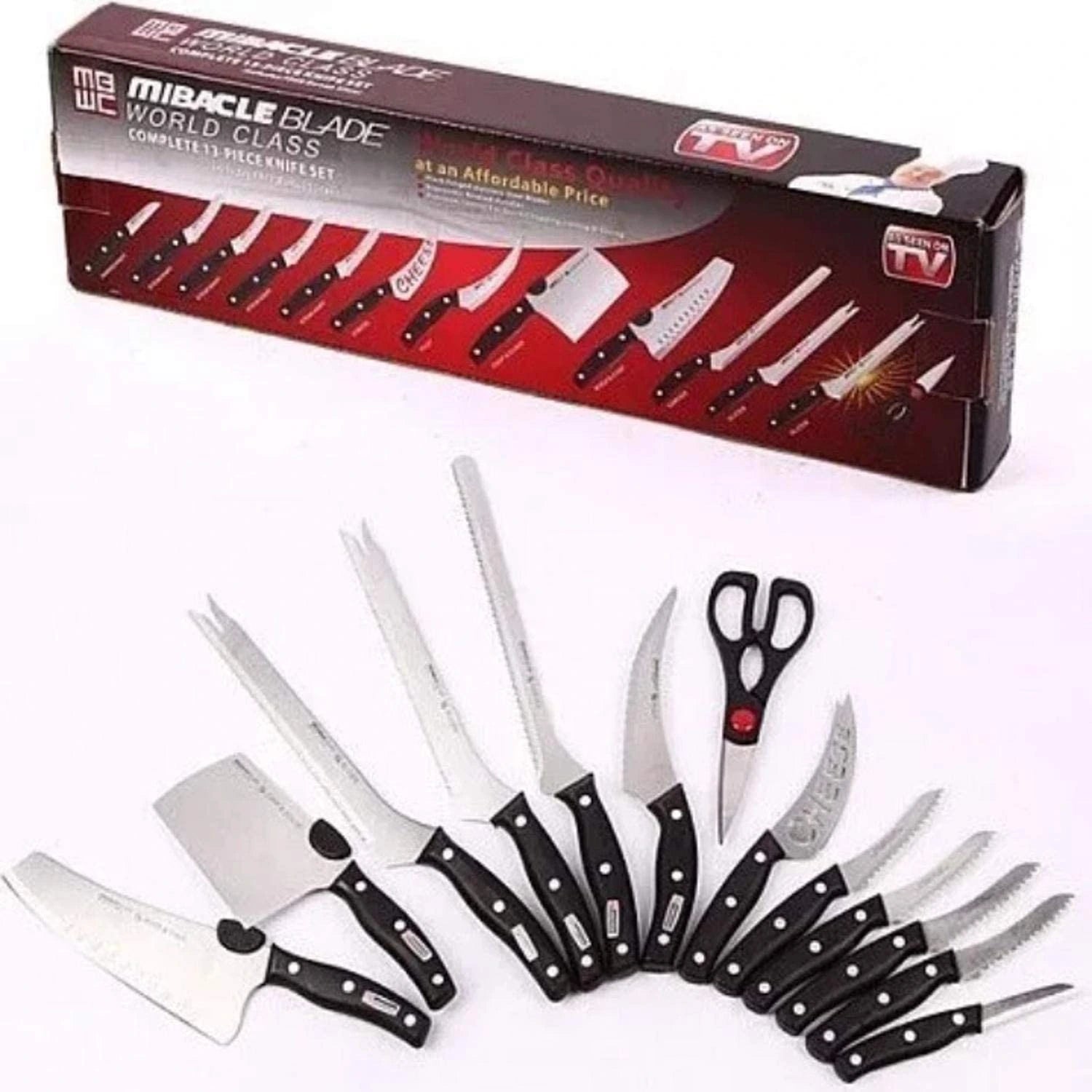 SET 13 Cutite - Miracle Blade World Class + Ascutitor manual de Cutite