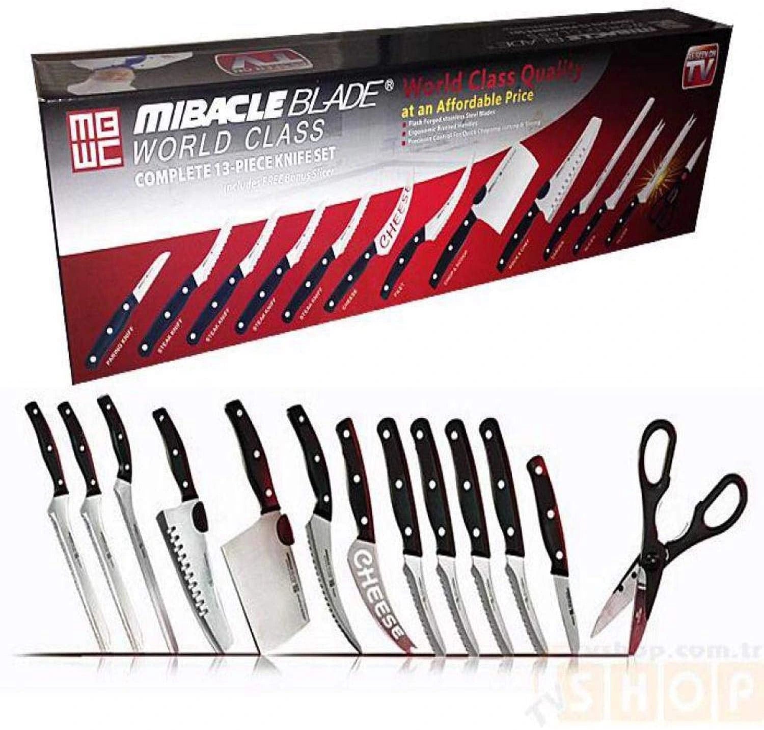 SET 13 Cutite - Miracle Blade World Class + Ascutitor manual de Cutite