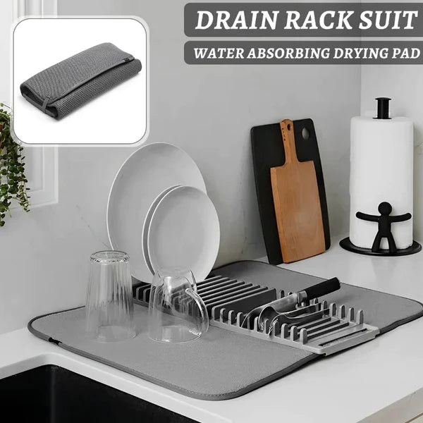 Oferta Specială 3 în 1: Pulverizator pentru Ulei și Oțet + Suport Condimente Rotativ + Suport Uscare Vase
