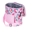 Geanta termoizolanta pentru picnic sau plaja, capacitate 11l, culoare Roz cu flori-0