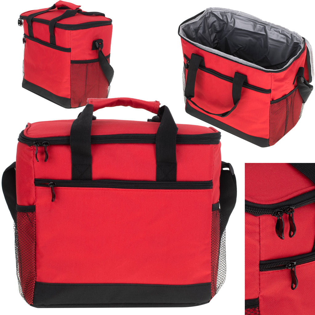Geanta termoizolanta pentru picnic sau plaja, capacitate 16l, culoare Rosie-3
