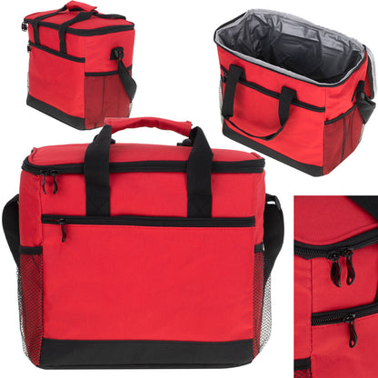Geanta termoizolanta pentru picnic sau plaja, capacitate 16l, culoare Rosie-3