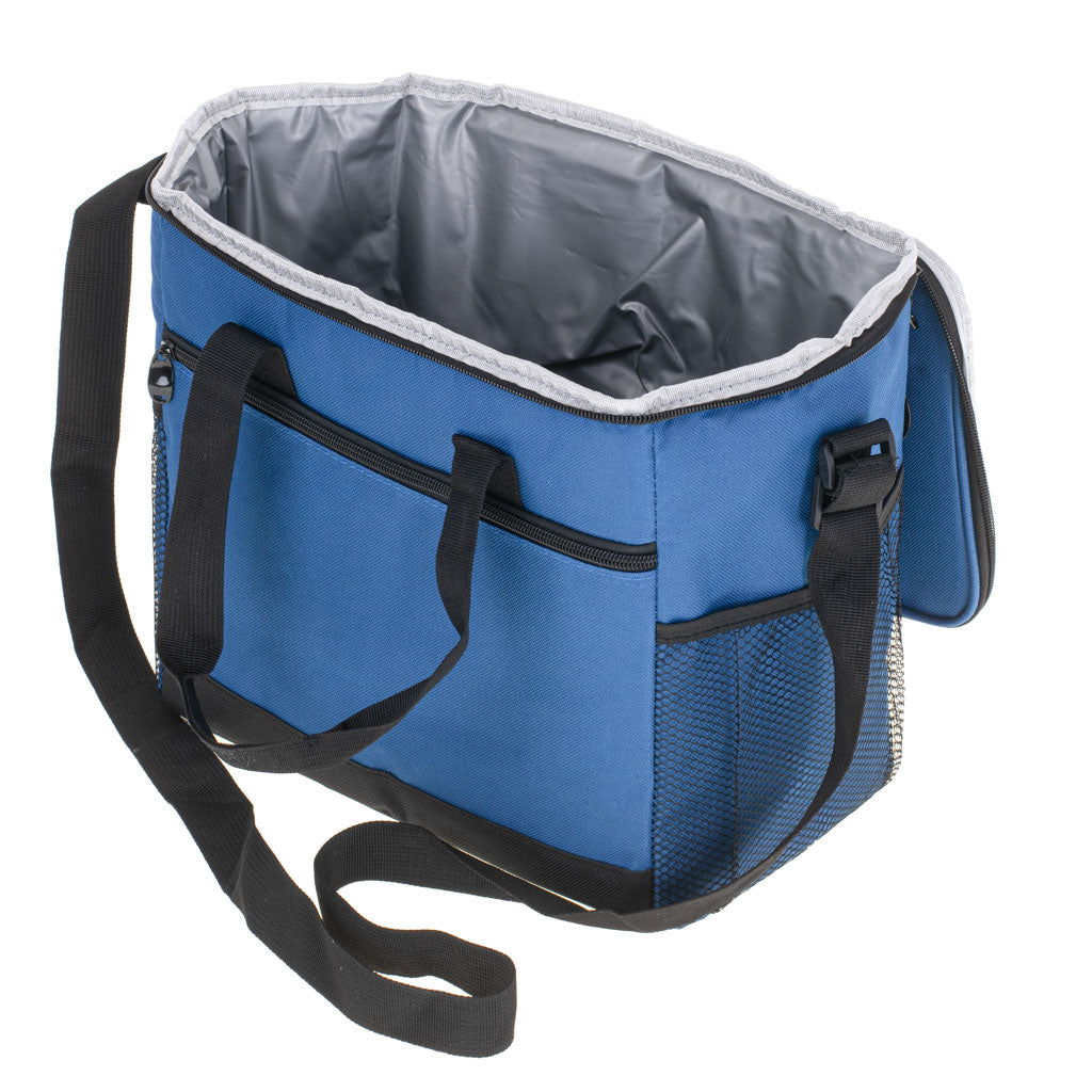 Geanta termoizolanta pentru picnic sau plaja, capacitate 16l, culoare Albastra-14
