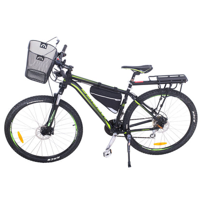 Cos metalic pentru bicicleta cu maner, demontabil, conceput pentru a fi montat in partea din fata-5