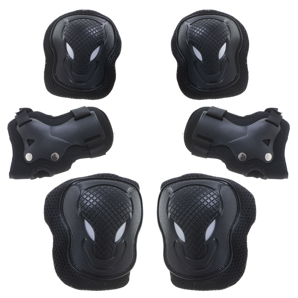 Set pentru copii, 6 x protectii pentru genunchi, coate si incheieturi (bicicleta, role, skateboard, patine)-11