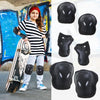 Set pentru copii, 6 x protectii pentru genunchi, coate si incheieturi (bicicleta, role, skateboard, patine)-0