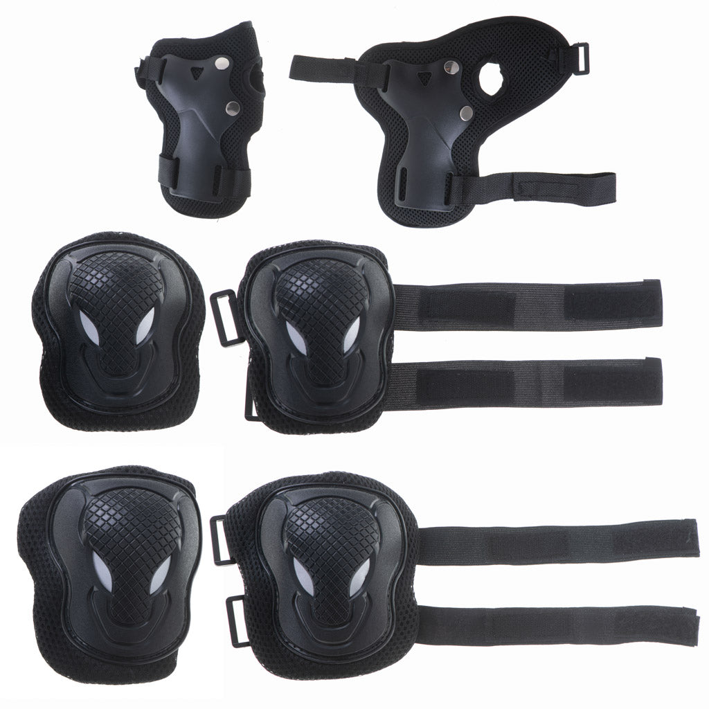 Set pentru copii, 6 x protectii pentru genunchi, coate si incheieturi (bicicleta, role, skateboard, patine)-14