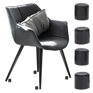 Set 4 buc. protectii anti-zgarieturi picioare scaun, diametru 19mm, culoare neagra-0
