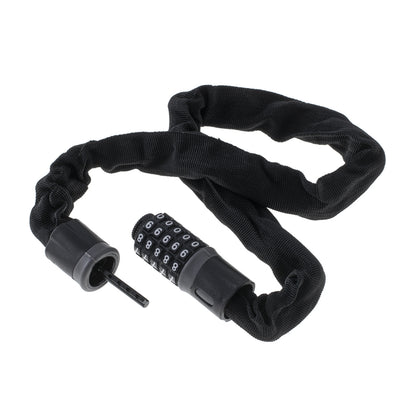 Antifurt bicicleta, Dispozitiv de blocare biciclete, Cifru cu 5 digits, lungime 90cm, culoare Neagra-6