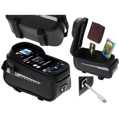 Suport Telefon IMPERMEABIL tip Geanta, montaj pe Motocicleta sau Bicicleta-3