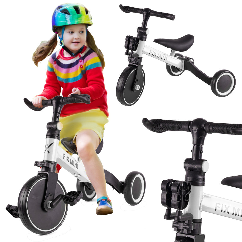 Tricicleta TRIKE FIX MINI, 3in1 adaptabila, culoare Alba-0