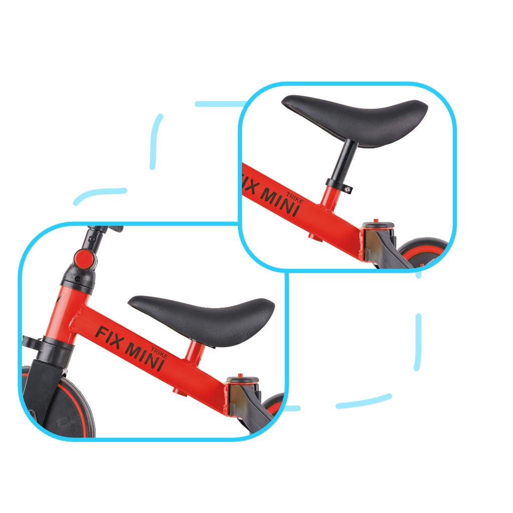 Tricicleta TRIKE FIX MINI, 3in1 adaptabila, culoare Rosie-5