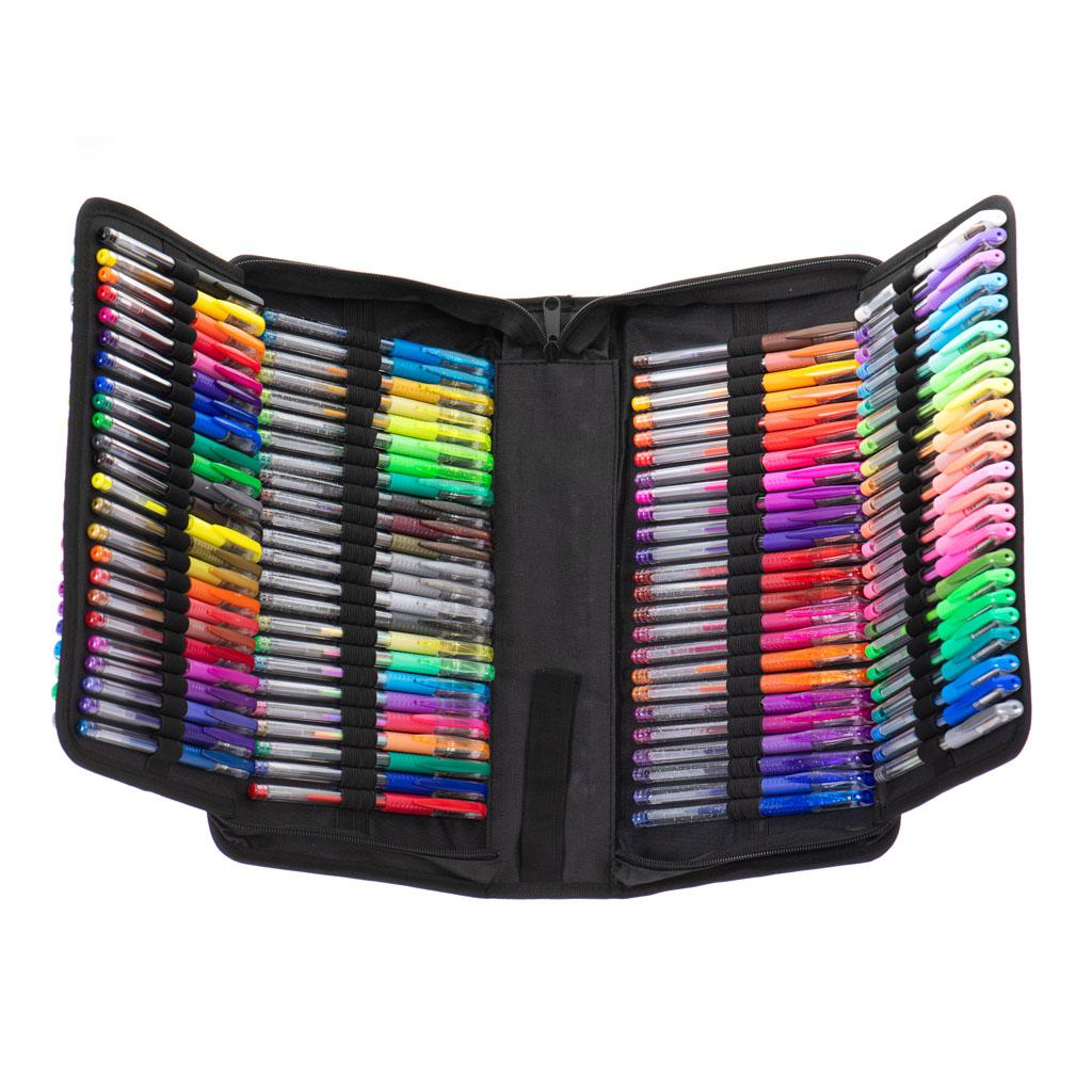 Set 242 piese, Pixuri cu gel multicolor + Rezerve + Carte de colorat + Penar-2