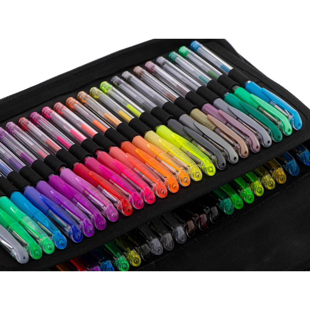 Set 242 piese, Pixuri cu gel multicolor + Rezerve + Carte de colorat + Penar-8