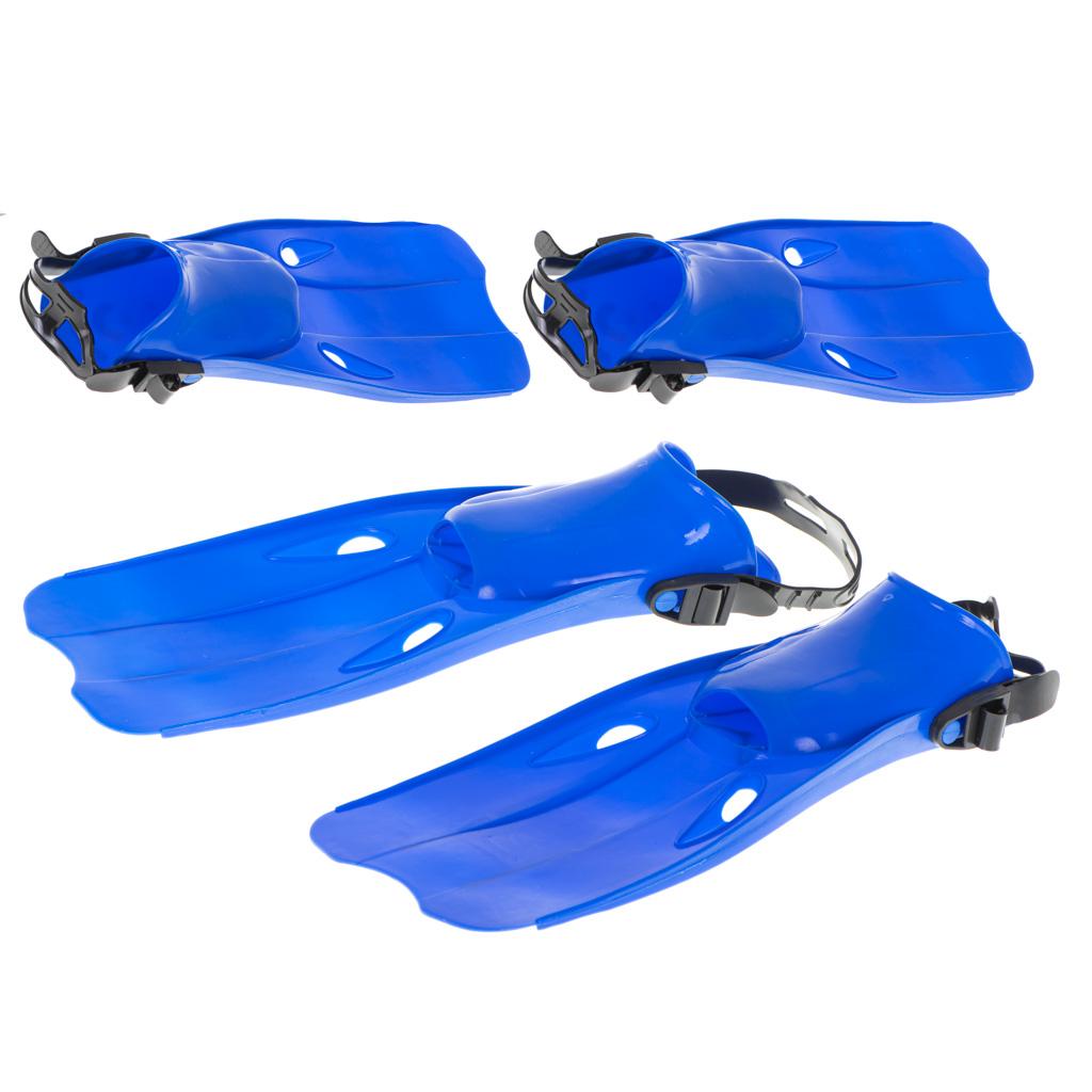 Labe de Inot si Scufundari, marime M (22,5-24,5 cm), culoare Albastra-1