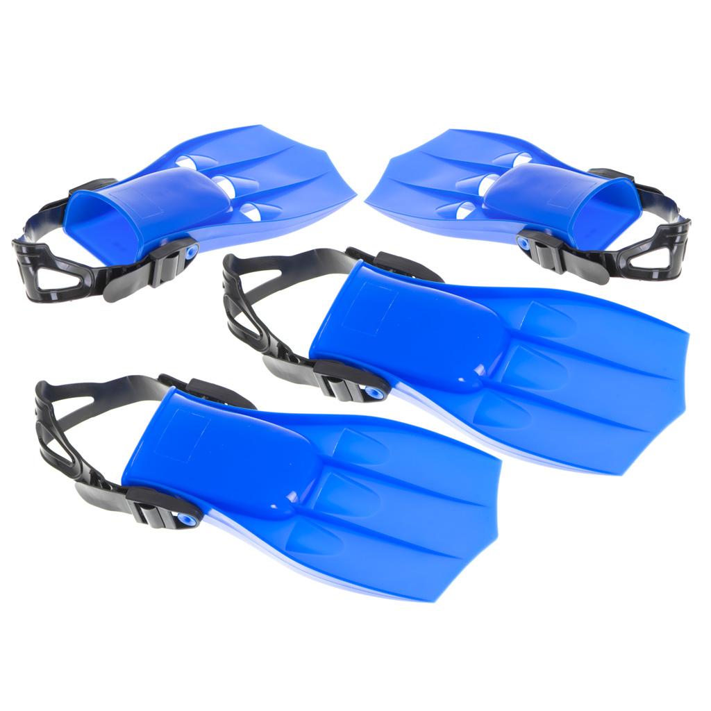 Labe de Inot si Scufundari, marime S (17-20cm), culoare Albastra-1