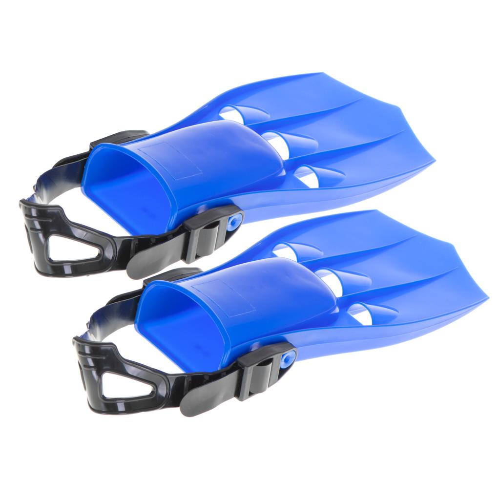 Labe de Inot si Scufundari, marime S (17-20cm), culoare Albastra-0
