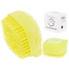 Perie din silicon cu dozator de sampon pentru spalare caini sau pisici, 7,5 x 7,5 cm, culoare galben-0