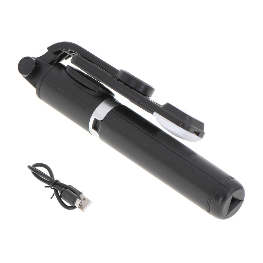 Set 3in1, Selfie Stick cu Lampa LED si Trepied, conectare Bluetooth, alimentare USB-14