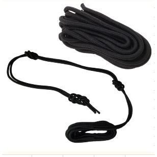 Franghie impletita pentru montaj leagane, hamace, prelate, umbrare, lungime 2m, culoare Neagra-0