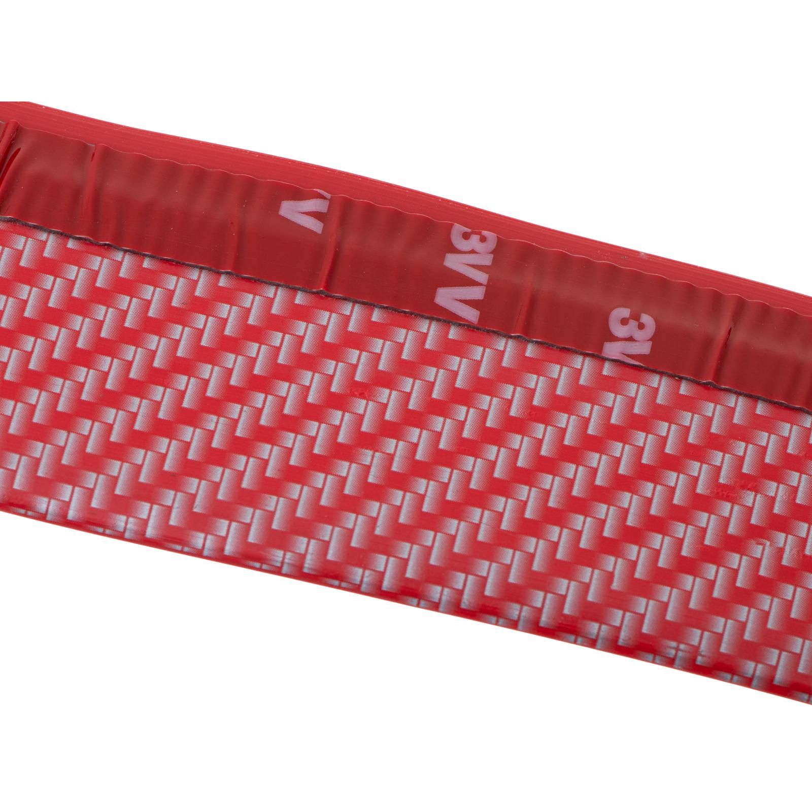 Protectie spoiler, prelungire bara fata/spate din cauciuc, culoare CARBON Rosu-5