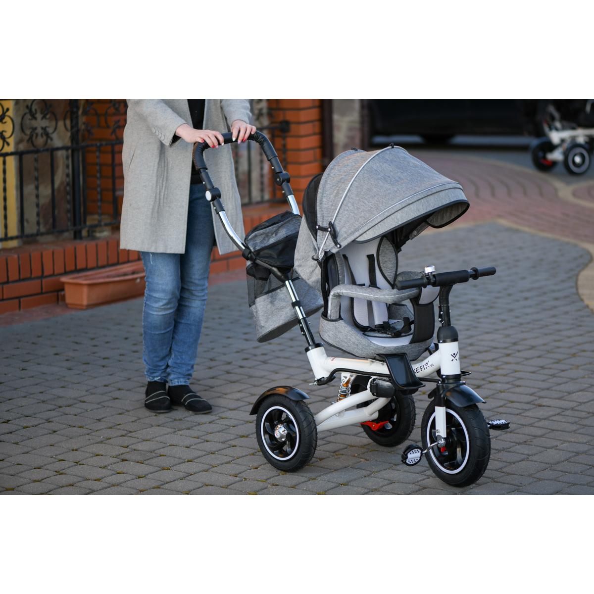 Tricicleta si Carucior pentru copii Premium TRIKE FIX V3 culoare Gri-19