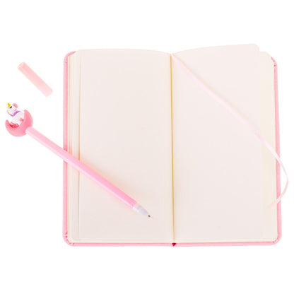 Set Cadou pentru Copii, Caiet cu Unicorn finisat cu piele ecologica + Pix cu Unicorn-3