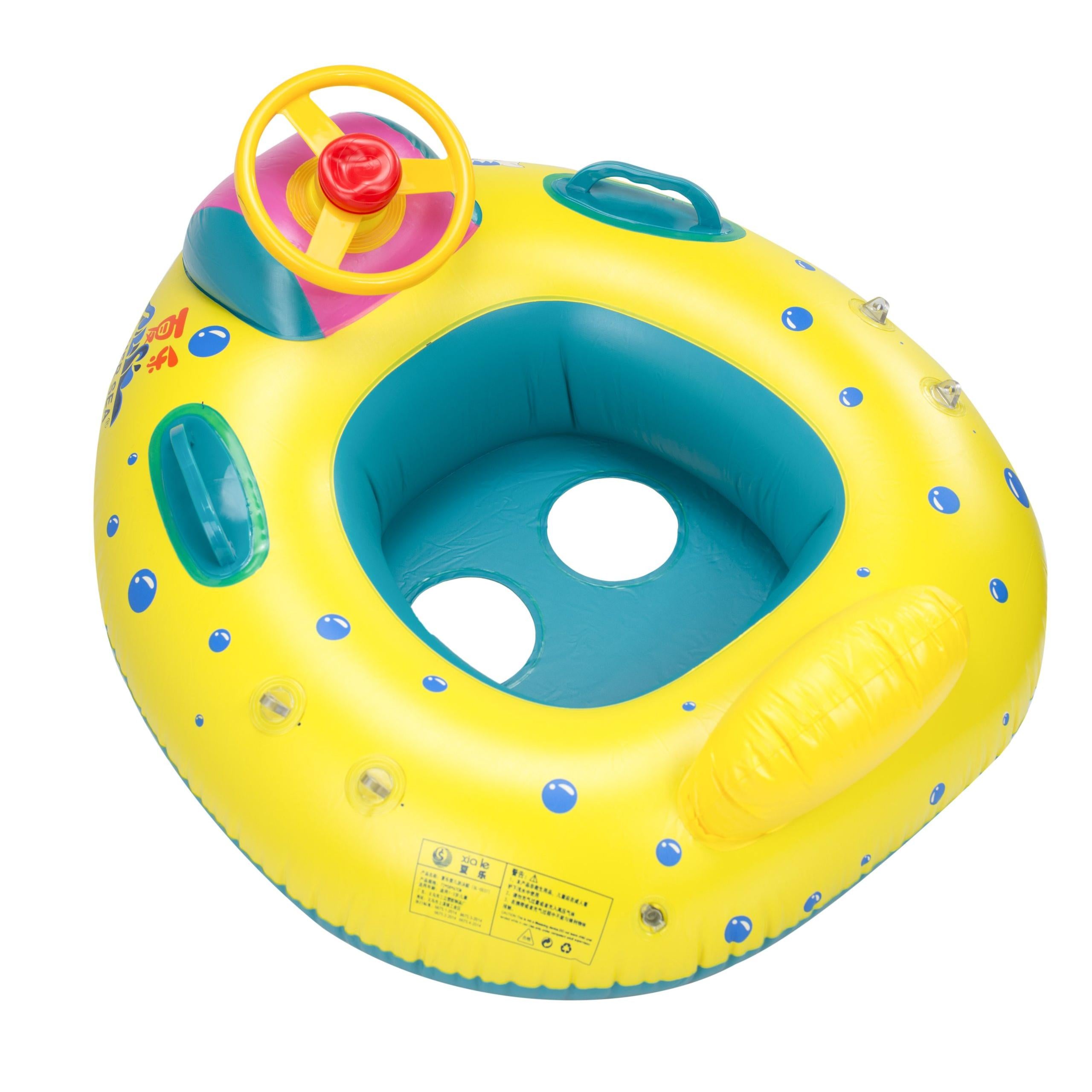 Ponton, Saltea de apa, gonflabila pentru copii cu acoperis, dimensiune 65 x 73 cm-3