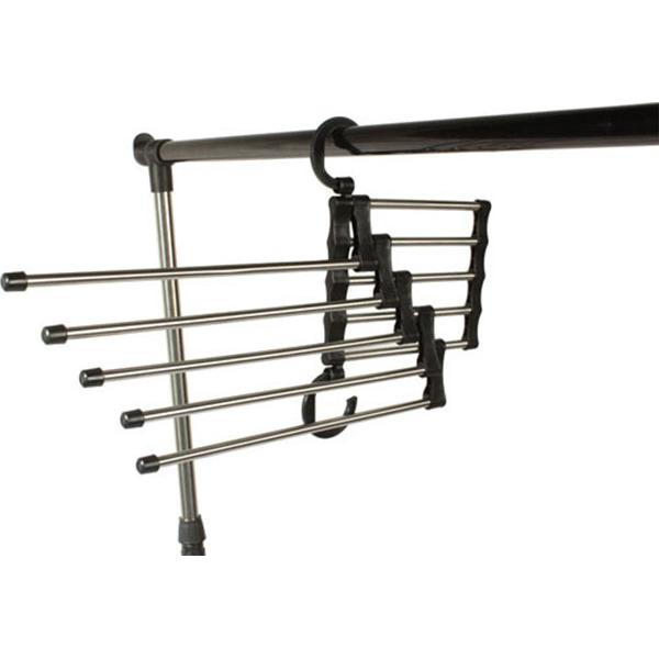 Umeras pliabil pentru 5 perechi de pantaloni, suport metalic cromat-2