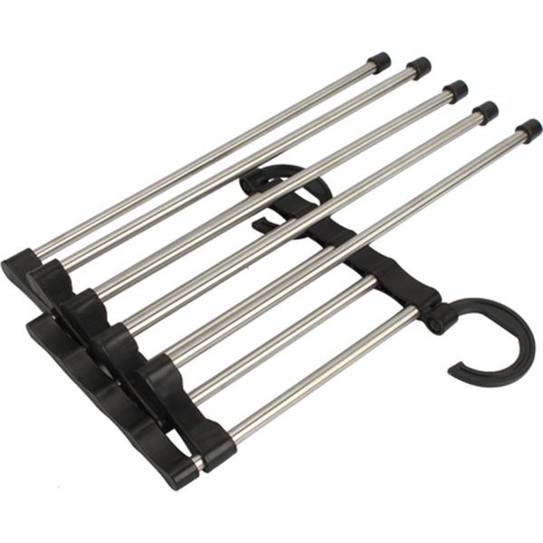 Umeras pliabil pentru 5 perechi de pantaloni, suport metalic cromat-4