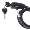 Antifurt bicicleta, Dispozitiv de blocare biciclete, spiralat, cu cheie, lungime 150cm, culoare Neagra-0